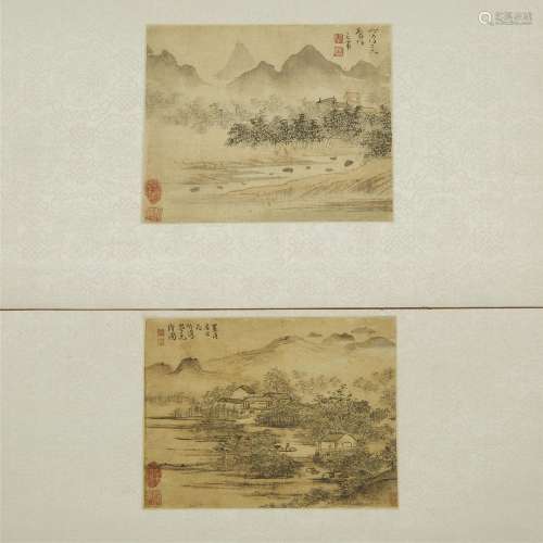 Xie Lifu (1760-1831), Two Landscape Paintings, ??? (1760-18
