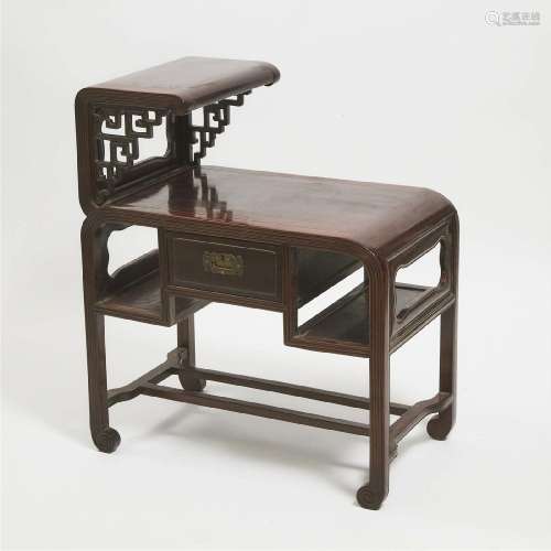 A Chinese Hardwood Two-Tier Low Table With Drawers, ????, 3