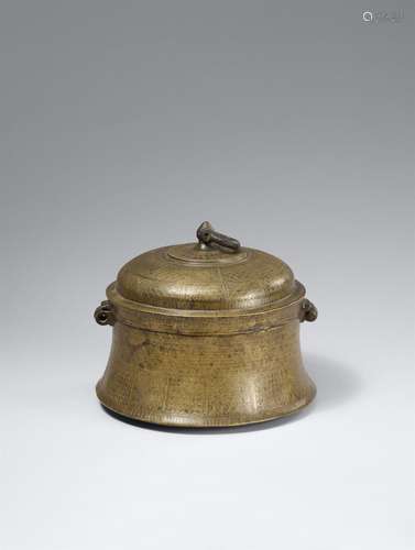 A Rajasthani bronze betel and spice box (pandan). Northern I...