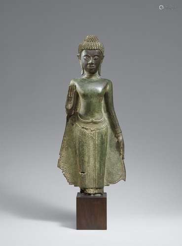 An Ayutthaya bronze figure of a Buddha. Thailand. 15th /16th...