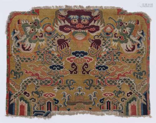 A rug for the back of a throne (throne carpet). Tibet, Gyant...