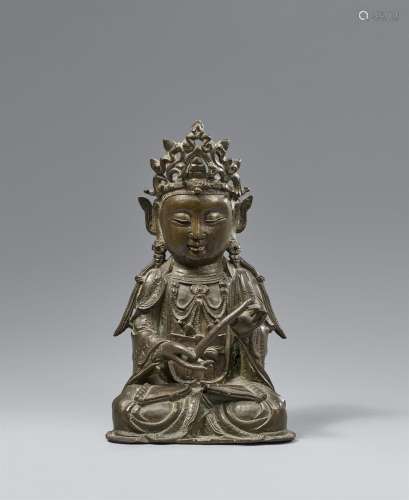 A bronze figure of Guanyin. 17th/18th century
