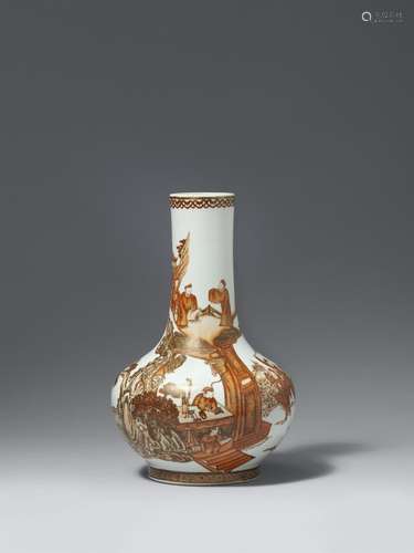 An iron-red and gilt decorated bottle vase. Republic period ...