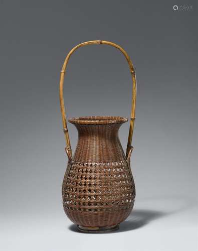 A large bamboo ikebana basket. First half 20th century