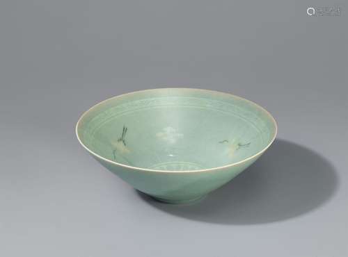 A Korean seladon chawan by Yu Geun-Hyeong (1894-1993)