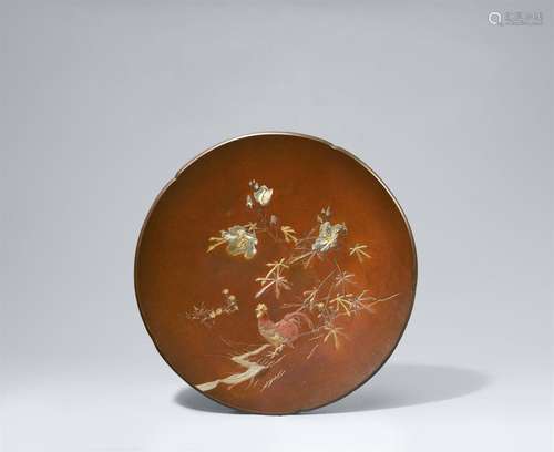 A bronze Nogawa plate. Late 19th century