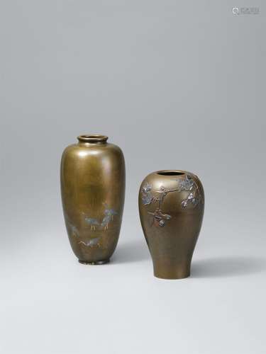 Two bronze vases. Around 1900