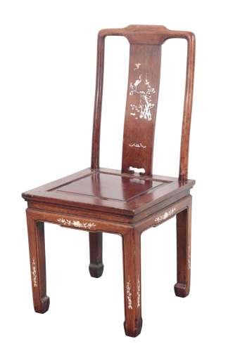 A CHINESE HARDWOOD CHAIR