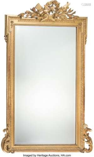 A Napoleon III Giltwood Mirror, 19th century 82-1/4 x 49-1/4...