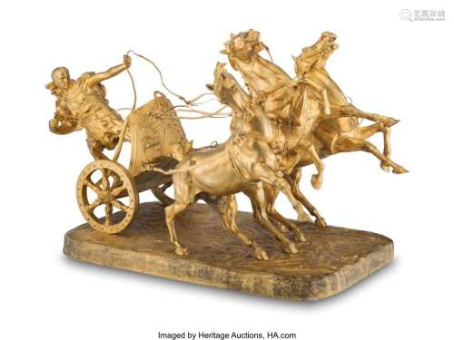 A Gilt Bronze Figural Group in the Manner of Angiolo Vanetti...