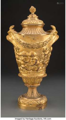 A Gilt Bronze Covered Urn in the Manner of Clodion, circa 19...