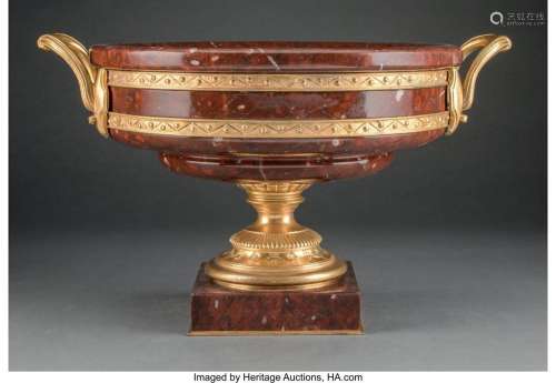 A Neoclassical-Style Gilt Bronze-Mounted Rouge Marble Tazza,...