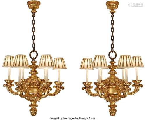 A Pair of Edward F. Caldwell & Co. Louis XV-Style Gilt B...