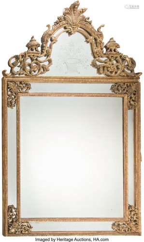 A Regence-Style Giltwood Double Frame Mirror, 19th century 8...