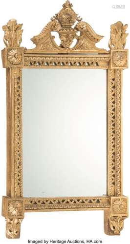 A Louis XVI-Style Giltwood Mirror, late 19th century 45 x 25...