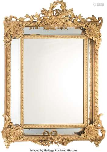 A Napoleon III Giltwood Mirror, 19th century 52 x 42 x 6 inc...