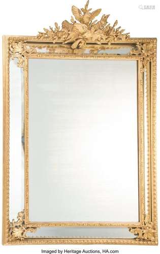 A Napoleon III Double Framed Giltwood Mirror, late 19th cent...