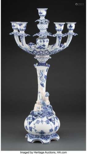 A Royal Copenhagen Blue Fluted Full Lace Pattern Porcelain C...