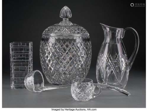 A Group of Sixteen Cut Glass Table Articles, 20th century Ma...