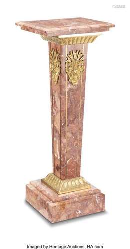 A Continental Gilt Bronze-Mounted Marble Pedestal, 20th cent...