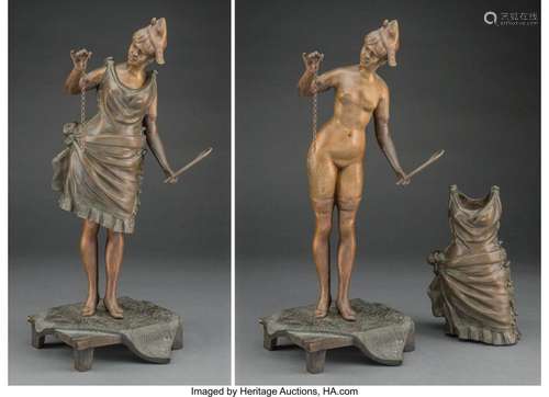 A Bruno Zach Patinated Bronze Naughty Figure, circa 1900 Mar...