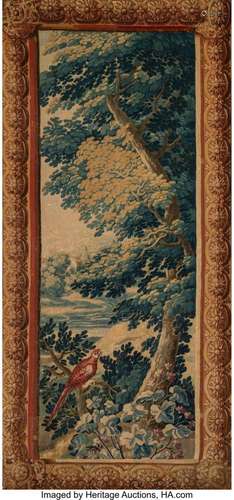 A Belgian Wool and Silk Tapestry: Landscape with Parrot, cir...