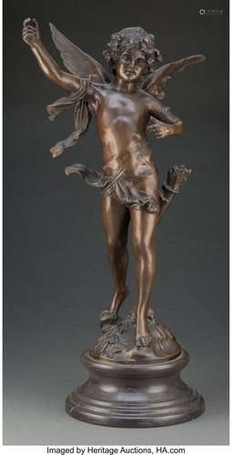 A Patinated Bronze Figure in the Manner of August Moreau: Cu...