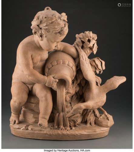 A Terracotta Figural Group in the Manner of Michel Claude Cl...