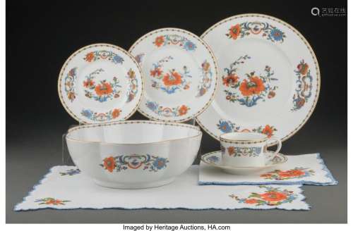 A Thirty-One-Piece Limoges Ceralene Vieux Chine Pattern Part...