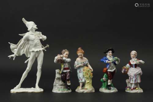 five figures in porcelain