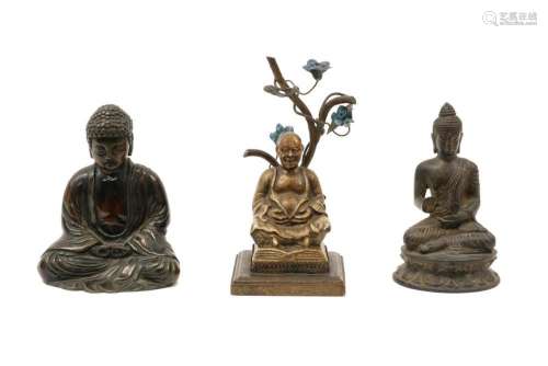 three Buddha figures