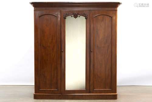 19th Cent. English typical Victorian wardrobe in mahogany wi...