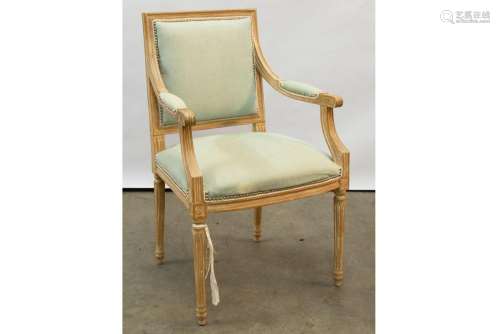 Louis XVI style armchair in cerused wood