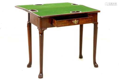 early 18th Cent. English games-table in mahogany
