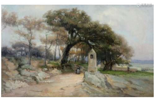 19th/20th Cent. Belgian oil on canvas - signed Louis Van Eng...