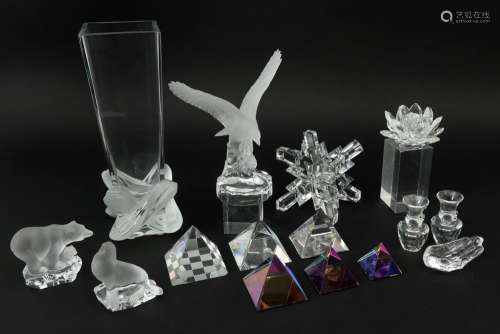 various items in crystal-glass