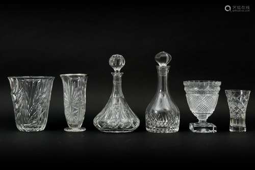 several vases and decanters in clear crystal