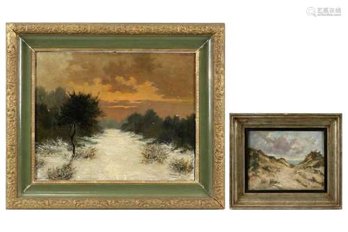 two oilpaintings - one signed Paul Van Hoye and one signed C...