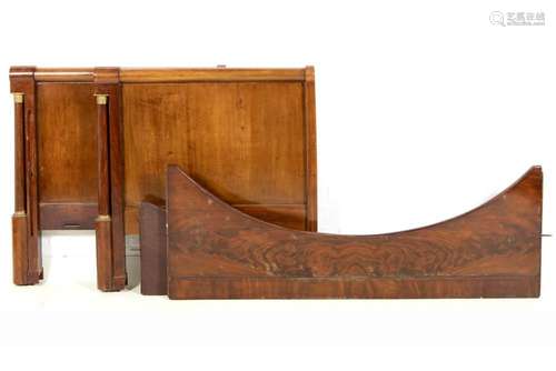 19th Cent. Empire style bed in mahogany