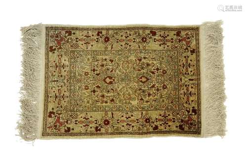 small Turkish Hereke praying rug in silk