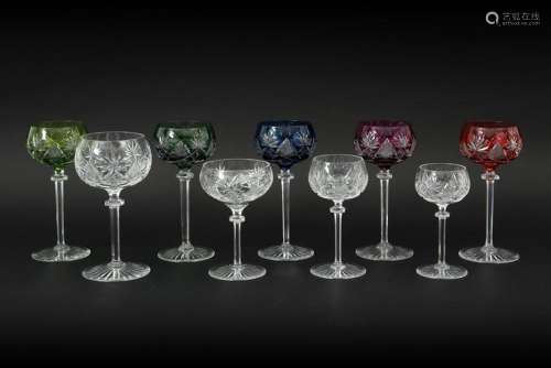Belgian set of 106 glasses in crystal VSL