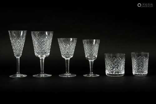 French set of 54 glasses in "Christofle" marked cr...