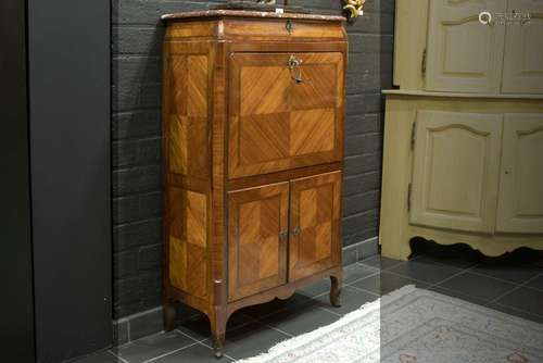 antique Louis XV style bureau in parquetry of rose…