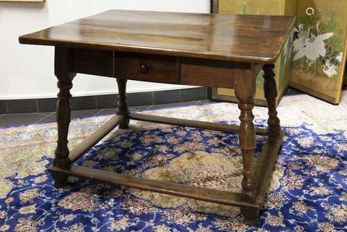 antique presumably Swiss` farmhouse table in walnu…