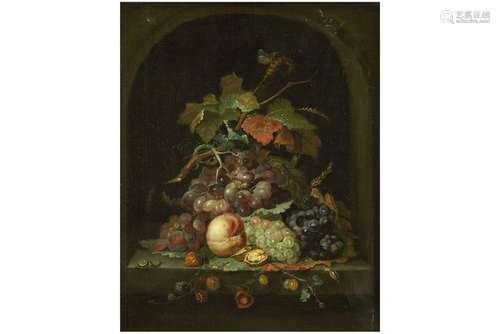 antique "Still Life with fruit, snails and insects…