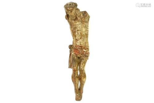 antique Christ corpus in wood with remains of the …