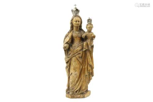 16th/17th Cent. Flemish "Holy Mary with Child" scu...