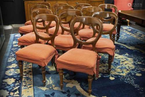 series of twelve antique English chairs in mahogan…