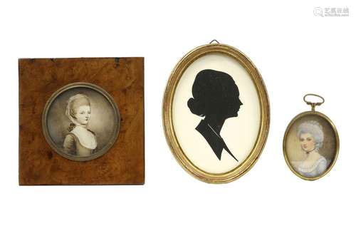 three antique miniatures …