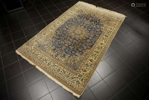 finely knotted Persian Nain in wool and silk…